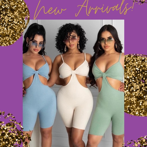 Super cute, ribbed cut out jumpsuit - Picture 2 of 2